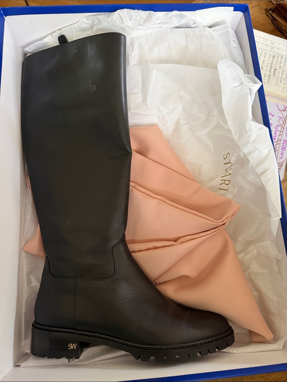 Stuart Weitzman Black Leather Over-the-Knee Boots